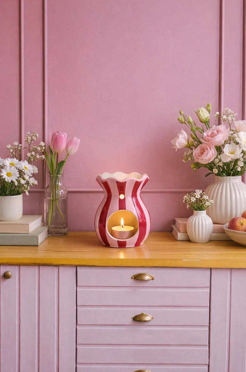 Ceramic tealight wax burner